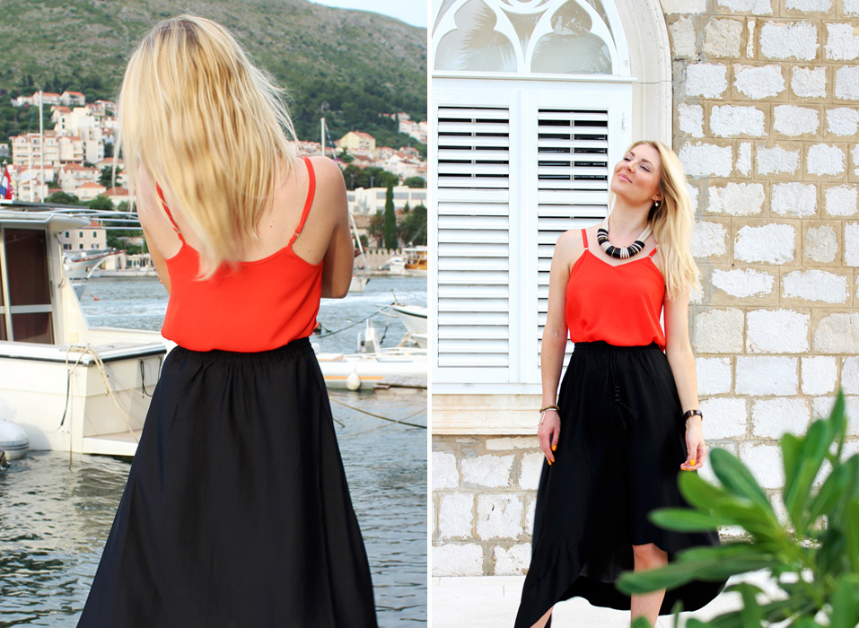 black maxi skirt